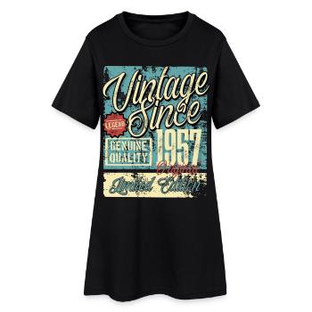 1957 Geburtstag Jahrgang Vintage Retro Legende - Frauen T-Shirt-Kleid - Schwarz - Vorne
