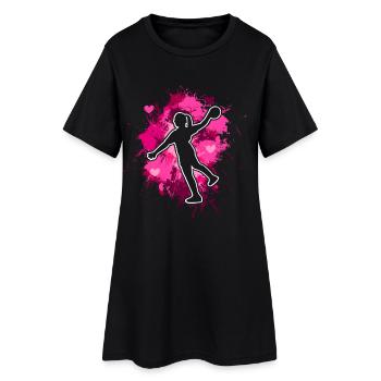 Handball Handball Joueur de handball féminin - Robe T-shirt Femme - noir - Devant
