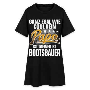 Bootsbauer Papa Vater Vatertag Cooler Papa - Frauen T-Shirt-Kleid - Schwarz - Vorne