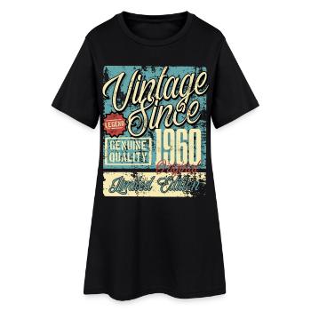 1960 Anniversaire vintage rétro légende - Robe T-shirt Femme - noir - Devant