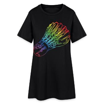 Volant - Robe T-shirt Femme - noir - Devant