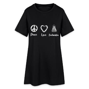 L’amour du badminton - Robe T-shirt Femme - noir - Devant