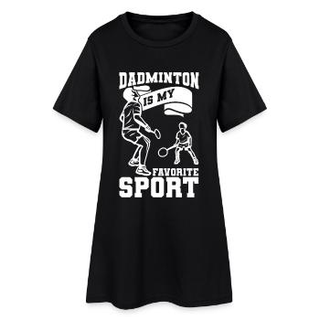 Le dadminton est mon sport préféré - Robe T-shirt Femme - noir - Devant