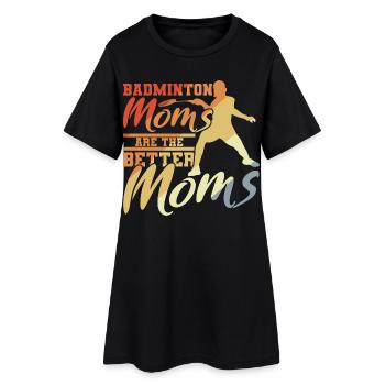 Mère de badminton - Robe T-shirt Femme - noir - Devant