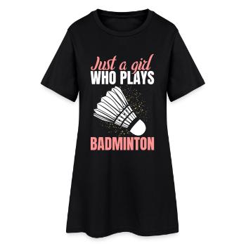 Badminton filles - Robe T-shirt Femme - noir - Devant