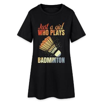Joueur de badminton - Robe T-shirt Femme - noir - Devant