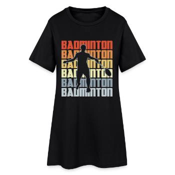Joueurs de badminton - Robe T-shirt Femme - noir - Devant