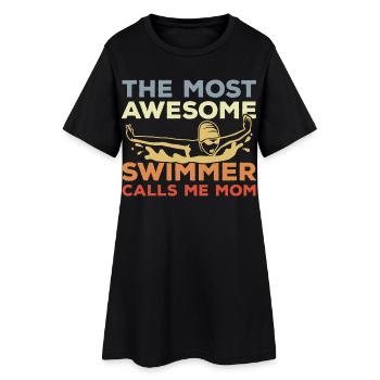 Swimmer Mother - Women’s T-Shirt Dress - black - Front