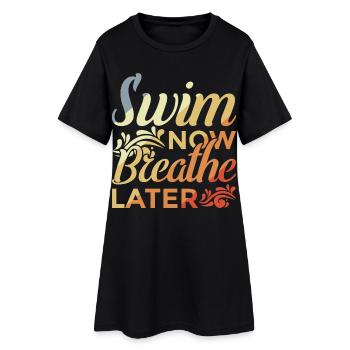 Motivation des nageurs - Robe T-shirt Femme - noir - Devant