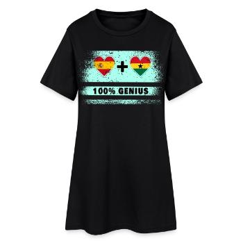 L’Espagne et le Ghana drapeaux 100 % géniaux - Robe T-shirt Femme - noir - Devant