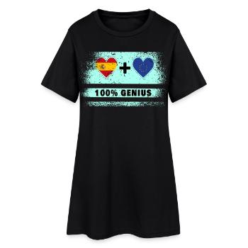 L’Espagne et l’Europe drasent 100% génie - Robe T-shirt Femme - noir - Devant
