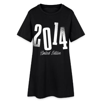 2014 Year of birth Birthday Year of construction Born - Women’s T-Shirt Dress - black - Front