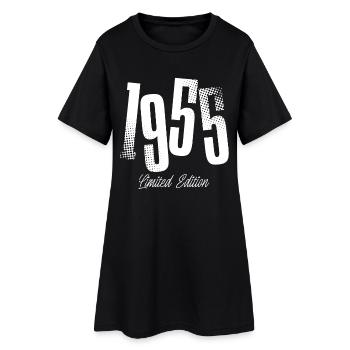 1955 Anniversaire de naissance Année de construction - Robe T-shirt Femme - noir - Devant