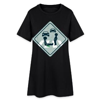 Collage routier militant pour le climat - Robe T-shirt Femme - noir - Devant
