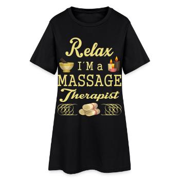 Massage therapy - Women’s T-Shirt Dress - black - Front