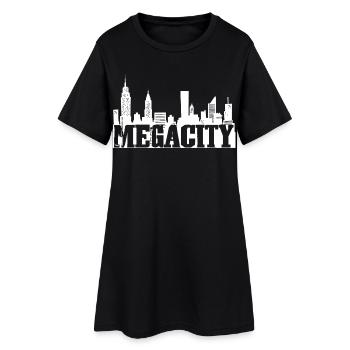 Ville géante blanche - Robe T-shirt Femme - noir - Devant
