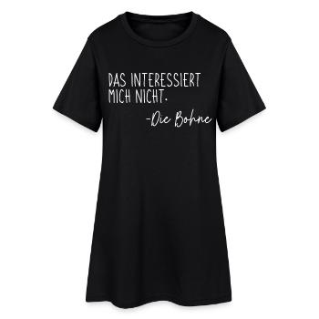 Sarkastischer Spruch: Das interessiert mich nicht - Frauen T-Shirt-Kleid - Schwarz - Vorne