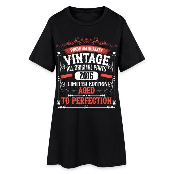 2016 Geburtsjahr Geboren Geburtstag Vintage - Frauen T-Shirt-Kleid - Schwarz - Vorne