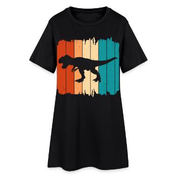 T-Rex - Robe T-shirt Femme - noir - Devant