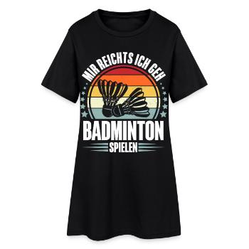 Badminton - Frauen T-Shirt-Kleid - Schwarz - Vorne