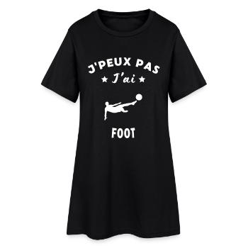 Humour Sportif Football - Robe T-shirt Femme - noir - Devant