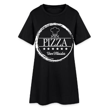 Pizza, Pizzabäcker, Meister - Frauen T-Shirt-Kleid - Schwarz - Vorne