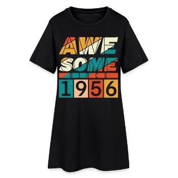 1956 Anniversaire Anniversaire Année de naissance millésime - Robe T-shirt Femme - noir - Devant