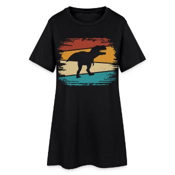 T-Rex - Robe T-shirt Femme - noir - Devant
