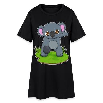 Boule de bowling Koala Bowling - Robe T-shirt Femme - noir - Devant