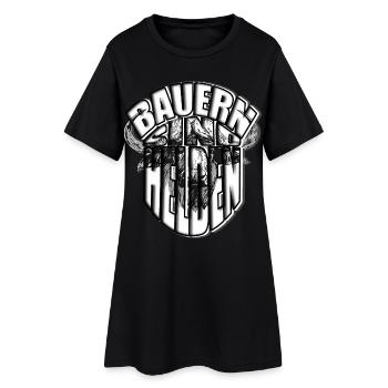 Bauern sind Helden Stier Kuh Viehzucht Held Hof - Frauen T-Shirt-Kleid - Schwarz - Vorne