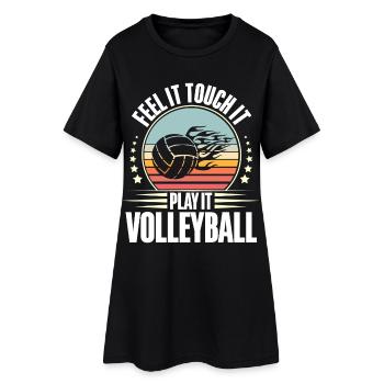 Volleyball - Women’s T-Shirt Dress - black - Front