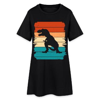T-Rex - Robe T-shirt Femme - noir - Devant