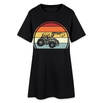 Tracteur - Robe T-shirt Femme - noir - Devant