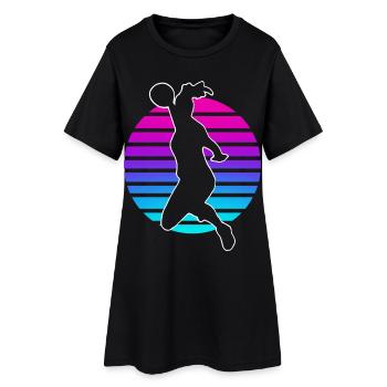 Handball Handball Joueur de handball féminin - Robe T-shirt Femme - noir - Devant