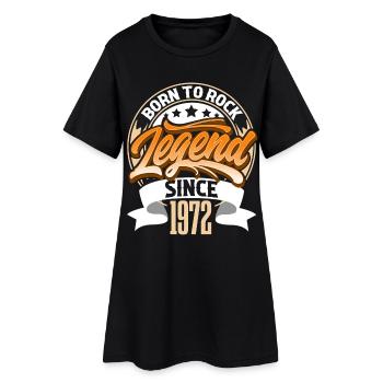 1972 Year of birth Birthday Legend Born To Rock - Women’s T-Shirt Dress - black - Front