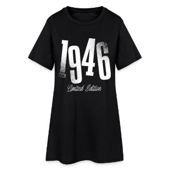 1946 Born birthday Year of construction - Women’s T-Shirt Dress - black - Front