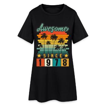 1978 Anniversaire Né Année de naissance millésime - Robe T-shirt Femme - noir - Devant
