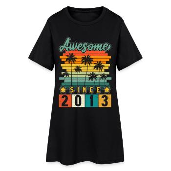 2013 Born Birthday Year of birth vintage - Women’s T-Shirt Dress - black - Front