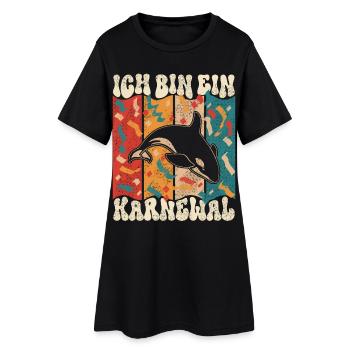 Ich Bin ein Karnewal Karneval Fasching - Frauen T-Shirt-Kleid - Schwarz - Vorne