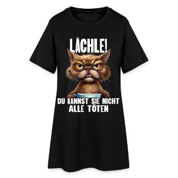 Lächle! Du Kannst Sie Nicht Alle Töten - Frauen T-Shirt-Kleid - Schwarz - Vorne