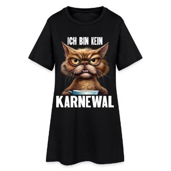 Ich Bin Kein Karnewal Anti Karneval Fasching - Frauen T-Shirt-Kleid - Schwarz - Vorne