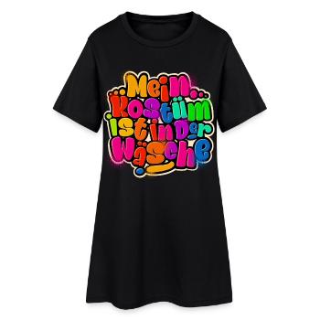 Mein Kostüm Ist In Der Wäsche Karneval Fasching - Frauen T-Shirt-Kleid - Schwarz - Vorne