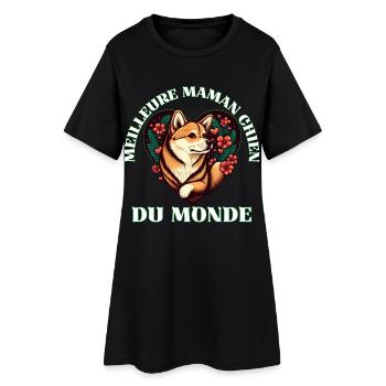 Meilleur Maman Chien du Monde - Robe T-shirt Femme - noir - Devant