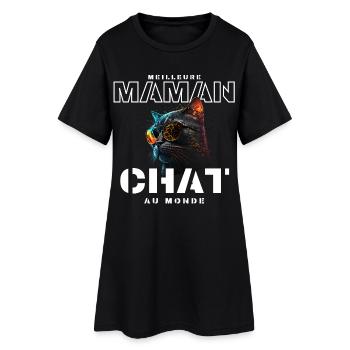 Meilleure Maman Chat Mondiale - Robe T-shirt Femme - noir - Devant