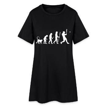 Evolution of baseball - Women’s T-Shirt Dress - black - Front