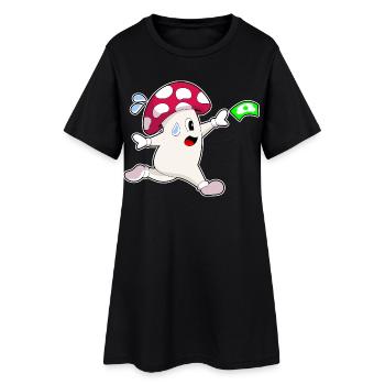 Jogging champignon sport de jogging - Robe T-shirt Femme - noir - Devant