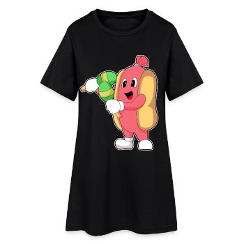 Musique de hochet de musiciens de hot-dogs - Robe T-shirt Femme - noir - Devant