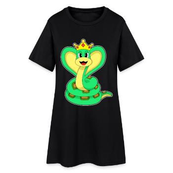 Couronne de serpent - Robe T-shirt Femme - noir - Devant