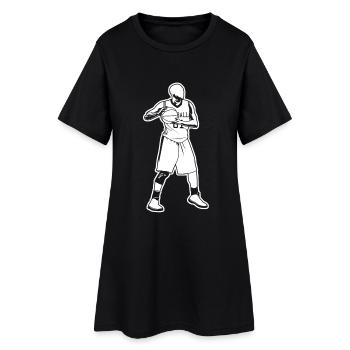 Lustiger Basketballspieler - Frauen T-Shirt-Kleid - Schwarz - Vorne