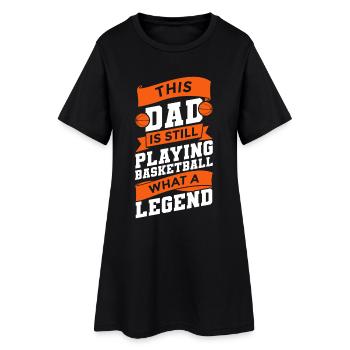 Ce père joue au basketball - Robe T-shirt Femme - noir - Devant
